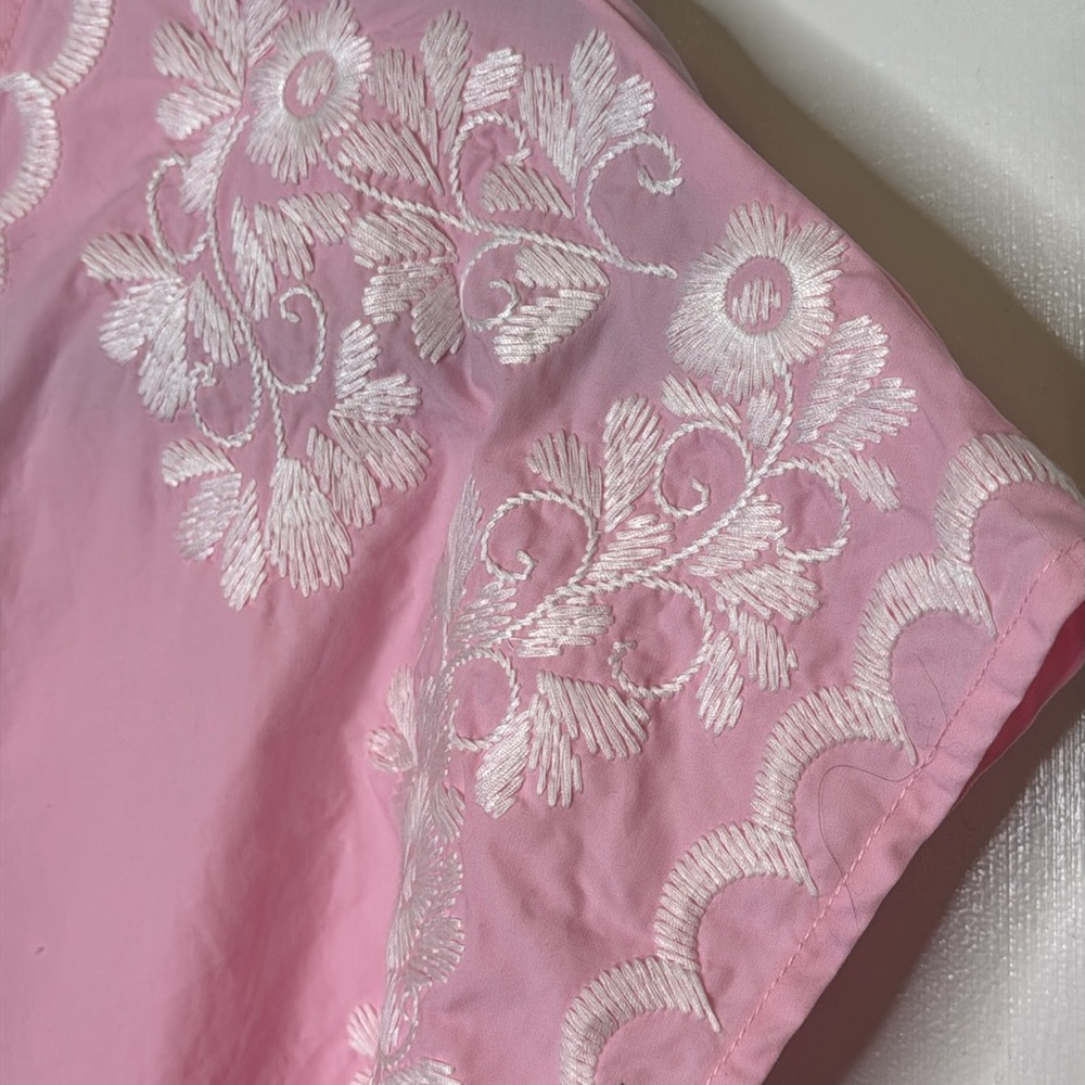 Madewell Pink Wrap Blouse with Tie Front - Picture 8 of 9